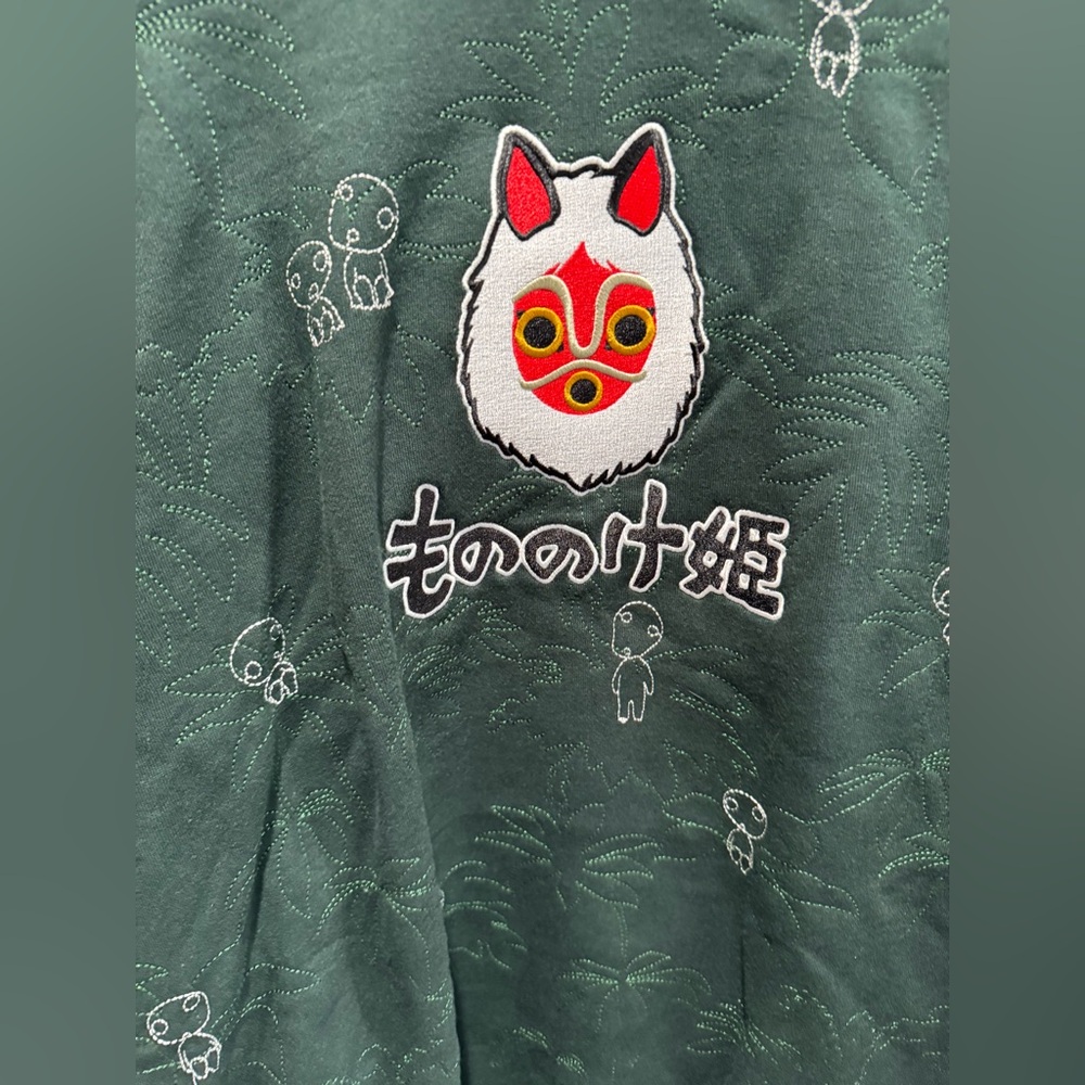 Studio Ghibli Princess Mononoke San's Mask Kodama Embroidered Crewneck (XL) - Picture 4 of 6